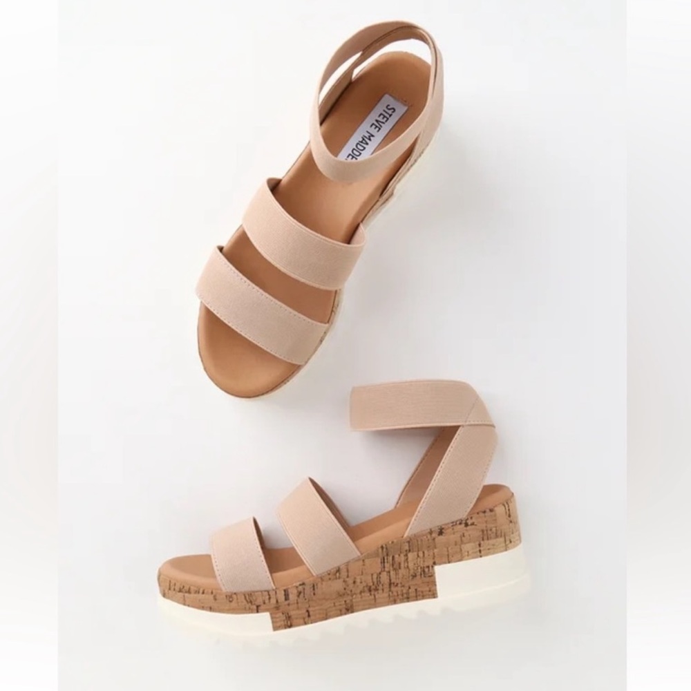 Steve Madden Bandi Sandals Platform Blush